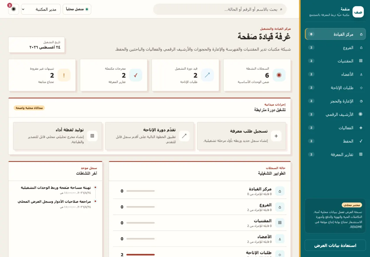Safha Library Network